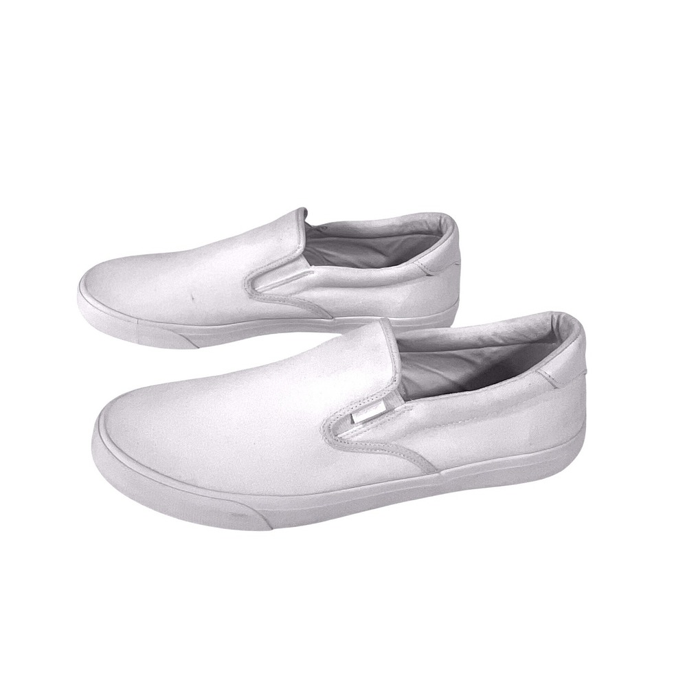 Lugz Clipper Loafers Sneakers Men's 13 Slip On Canvas White Casual Comfort Shoes